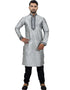 Grey Kurta Art Silk Chudidaar