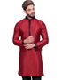 Maroon Kurta Art Silk Chudidaar Closure View