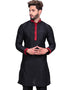 Black Kurta Art Silk Chudidaar Closure View