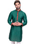 Green Kurta Art Silk Chudidaar Closure View