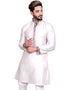 Off White Kurta Art Silk Chudidaar Closure View