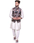 Off White Kurta Art Silk Chudidaar