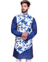 Blue Kurta Ghiccha silk Chudidaar Closure View