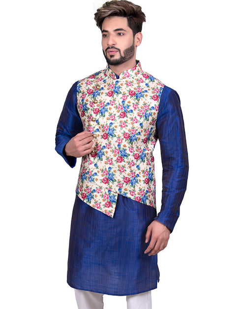 Pale Yellow Mulit Floral Print Jacket Silk NA