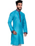 Blue Kurta Art Silk Chudidaar Closure View