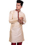 Beige Kurta Art Silk Chudidaar Closure View