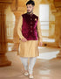 Golden Kurta Art Silk Chudidaar