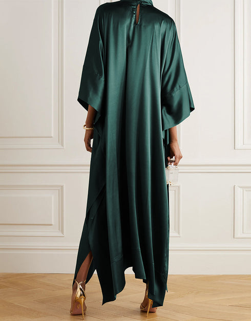 Rama Green Heavy Designer Heavy Maxi Dress Closure View