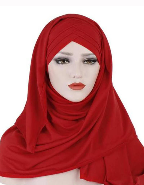 Full Cover Jersey Hijab Clothing - 3 Cross Layers