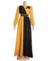 New Fashion Chiffon Pleated Maxi Robe Long Sleeve Elegant African Gown