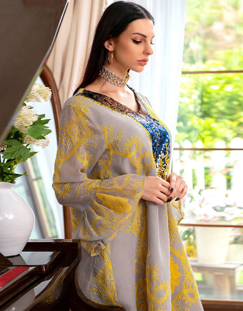 Sequins Party Abaya Islam Embroidered Arabic Dubai Evening Loose Gown