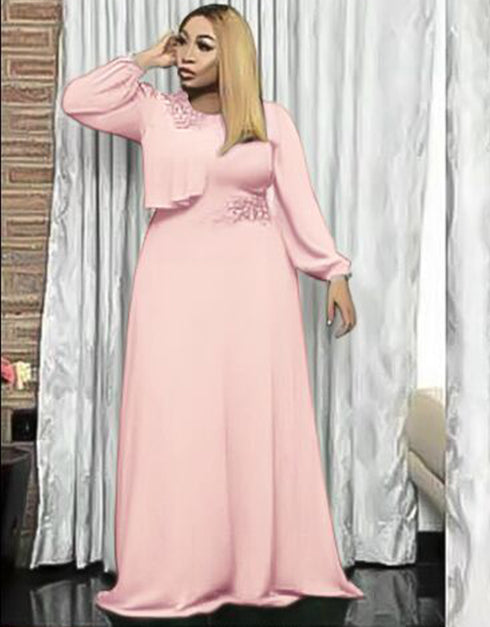 Dashiki African Maxi Dress Long Sleeve Elegant Ladies Clothes 2022