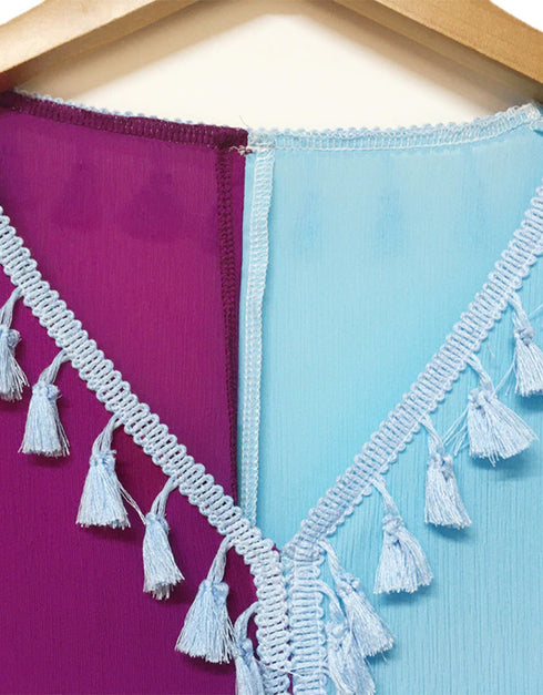 Latest Blue & Purple Dubai Abaya