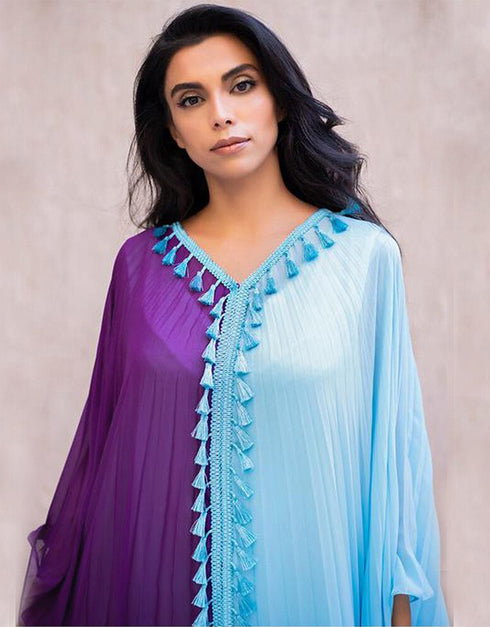 Latest Blue & Purple Dubai Abaya
