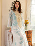 Islamic Embroidery White Jalabiya Imitation Linen Arabic Dress Women Party Wedding Abaya