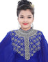 Trendy Royal Blue Georgette Hand Zari Embroidery Farasha