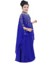 Dubai Royal Blue Georgette Hand Zari Embroidery Farasha