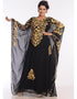 Chic Black Georgette Hand Zari Embroidery Farasha