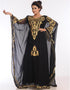 Modest Black Georgette Hand Zari Embroidery Farasha