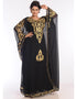 Modest Black Georgette Hand Zari Embroidery Farasha