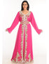 Islamic Pink Georgette Hand Zari Embroidery Kaftan