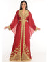 Trendy Maroon Georgette Hand Zari Embroidery Kaftan