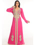 Chic Pink Georgette Hand Zari Embroidery Kaftan