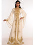 Chic Off White Georgette Hand Zari Embroidery Galabiya