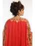 Islamic Red Georgette Hand Zari Embroidery Farasha