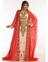 Women Multicolor Georgette Hand Zari Embroidery Kaftan