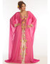 Muslimah Multicolor Georgette Hand Zari Embroidery Kaftan