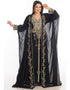 Modern Black Georgette Hand Zari Embroidery Kaftan