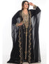 Modern Black Georgette Hand Zari Embroidery Kaftan