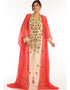 Modest Multicolor Georgette Hand Zari Embroidery Kaftan