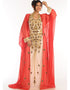Modest Multicolor Georgette Hand Zari Embroidery Kaftan