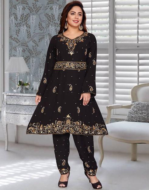 Chic Black Georgette Salwar Kameez