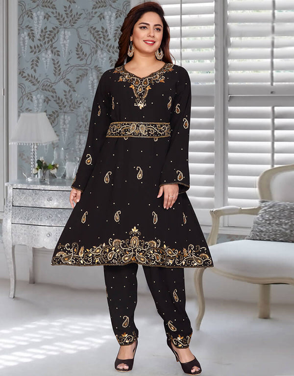 Chic Black Georgette Salwar Kameez