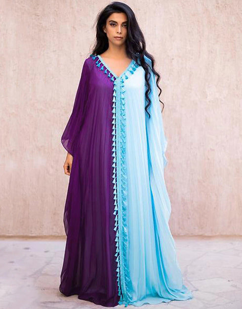 Latest Blue & Purple Dubai Abaya