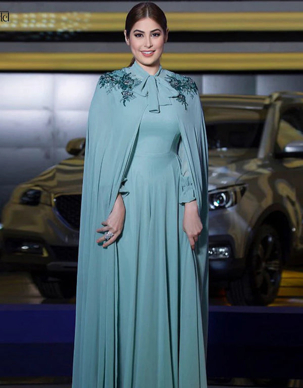 Chiffon Appliques Islamic Dubai Saudi Arabic Long Elegant Dress