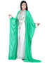 Chic Mint Green Colored Embroidery worked Kaftan