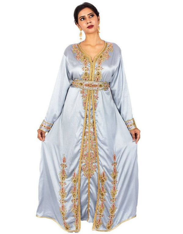 Trendy Party Wear Jacket Style Kaftan  Gray