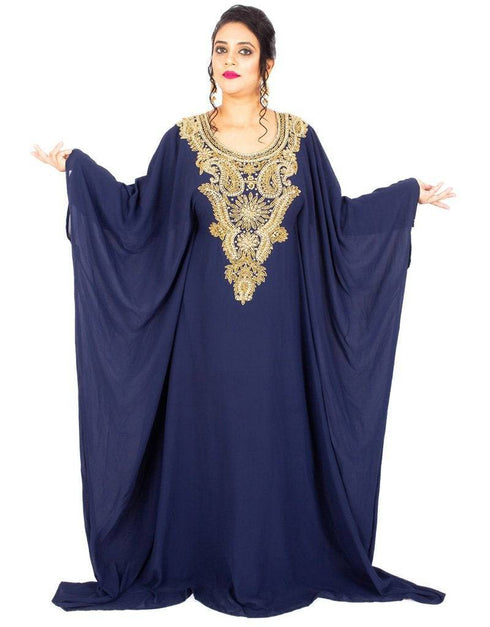 Modern Party kaftan farasha patterned Blue