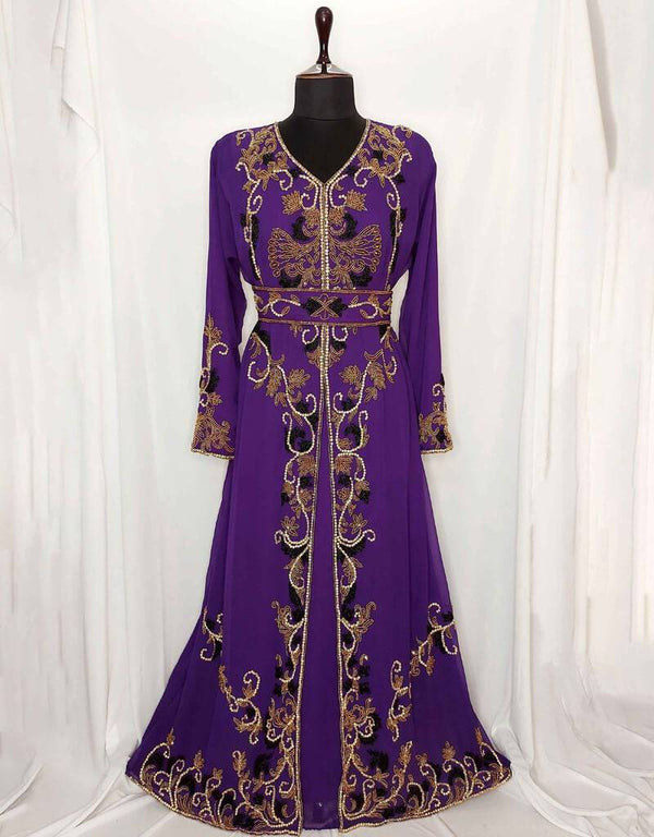Muslim Wedding moroccan Style caftan Purple