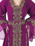 Chic Purple Georgette Pearl Embroidery Kaftan