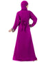 Muslimah Purple Georgette Hand Zari Embroidery Kaftan