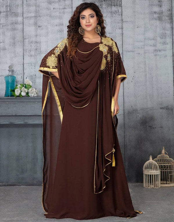 Women Georgette Islamic Party Wear Kaftan