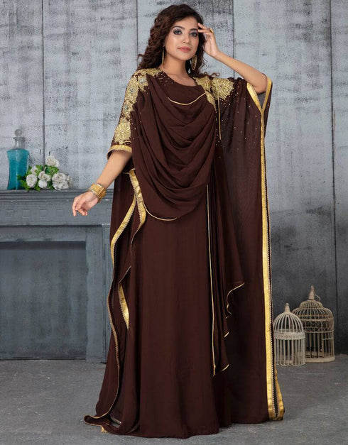 Women Georgette Islamic Party Wear Kaftan