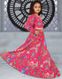 all season designer digital print work chinon sequins crochet pink kids lehenga choli chinon sequins crochet na pink uf-yaana101 Back View