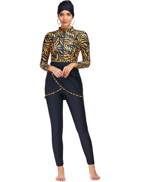 Muslim Sport Swimwear Women Modest Burkinis Wear Long Sleeves Swimsuit