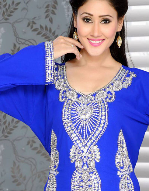 A-line Embroidered kaftan Bright